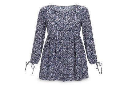 Front view of Wednesday Girl women’s blue shift, size S