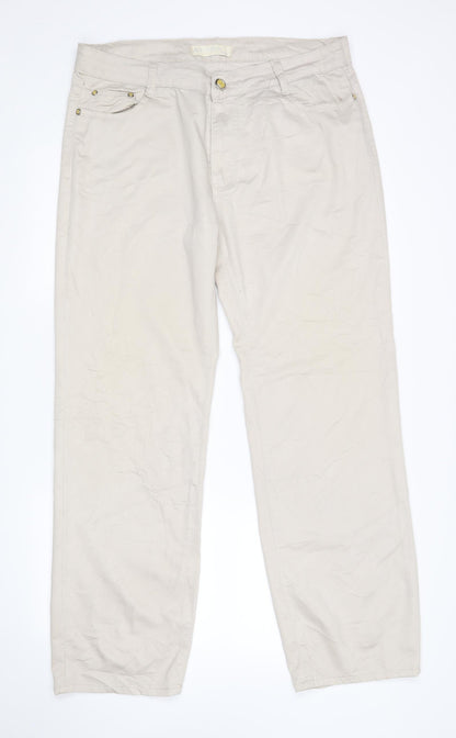 Raymen Womens Beige   Chino Trousers Size 38 in L31 in