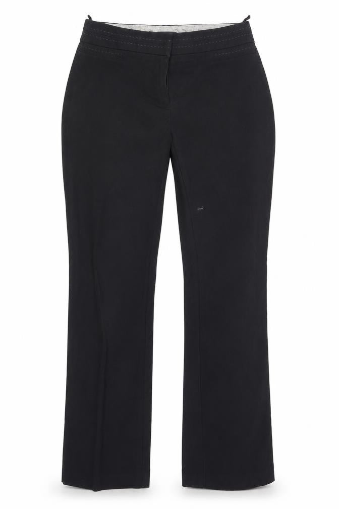 Front view of Marks & Spencer women’s grey trousers, size UK 8, 30-inch leg
