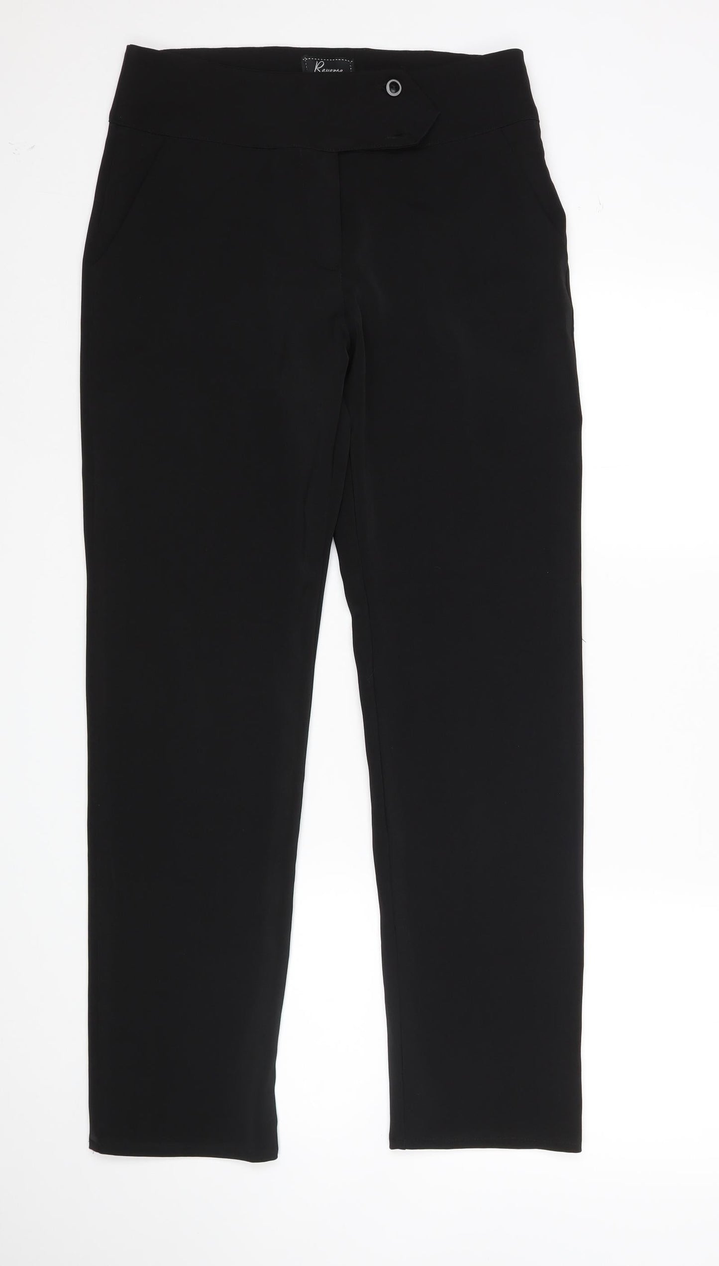Womens UK Size 10 Reverse Regular Fit  Black Trousers