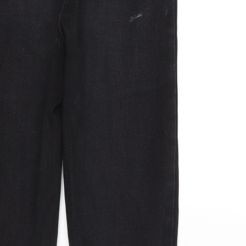 Womens UK Size 8 Denim Club Regular Fit Skinny Black Jeans