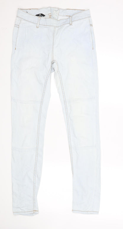 Womens UK Size 8 H&M Regular Fit Skinny Blue Jeans