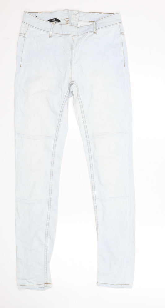 Womens UK Size 8 H&M Regular Fit Skinny Blue Jeans