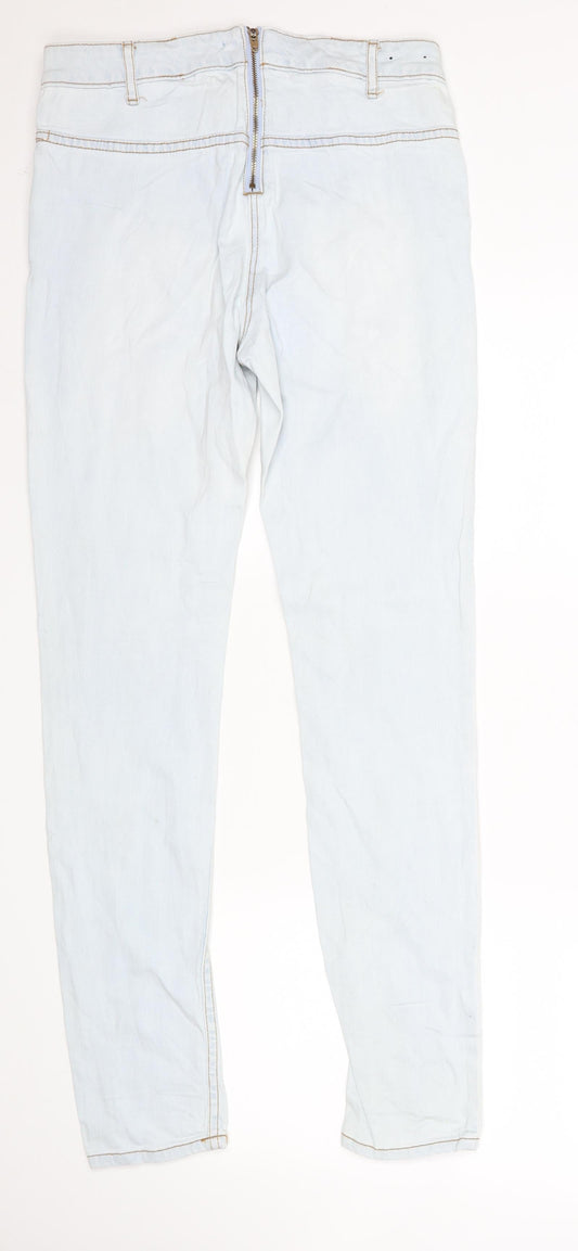 Womens UK Size 8 H&M Regular Fit Skinny Blue Jeans