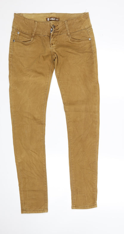 R-Ping Womens Brown   Skinny Jeans Size 12 L32 in