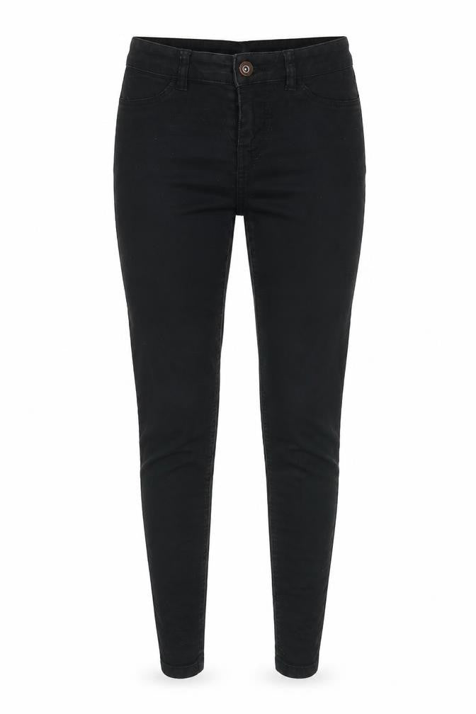 Front view of New Look women’s black skinny jeans, size UK 8, 26-inch leg