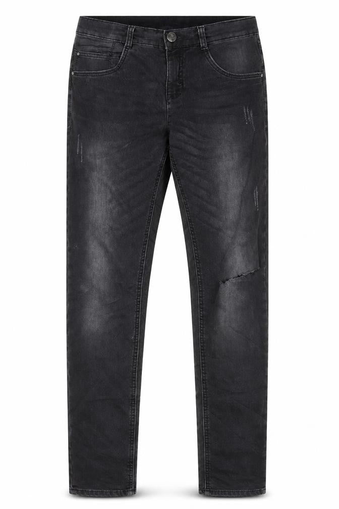 Front view of Tom Tailor women’s grey skinny jeans, size XL, 32-inch leg