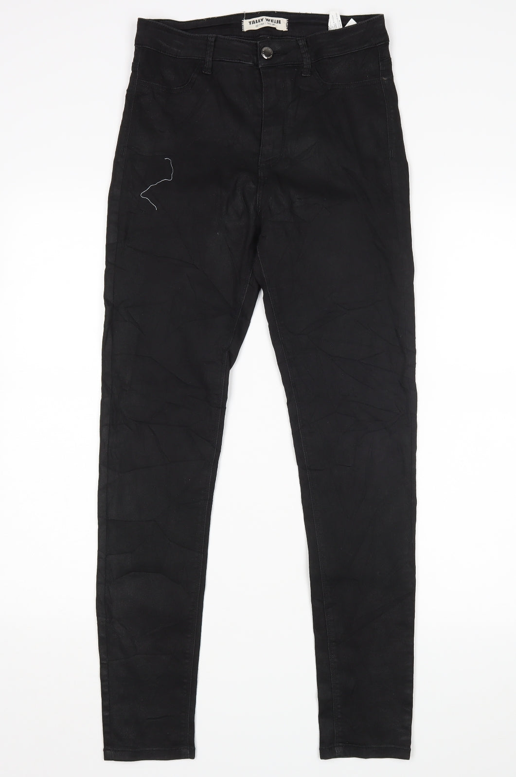 Womens UK Size 10 TALLY WEiJL Regular Fit Skinny Black Jeans