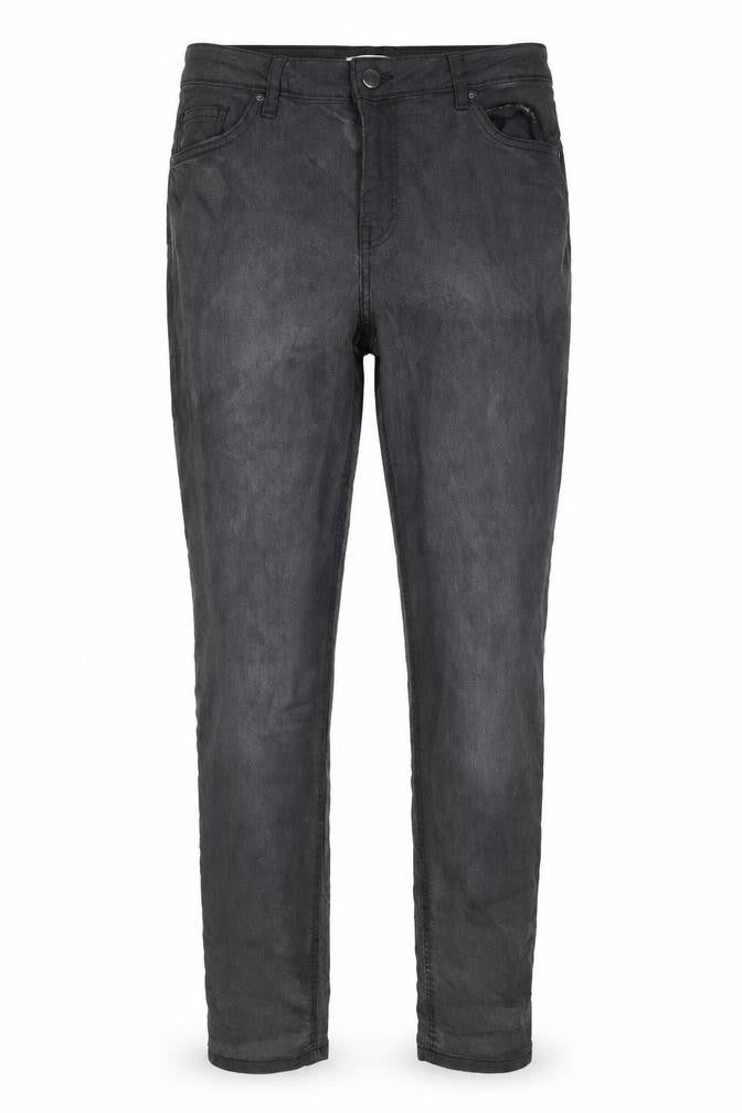 Front view of H&M women’s grey skinny jeans, size UK 12, 29-inch leg