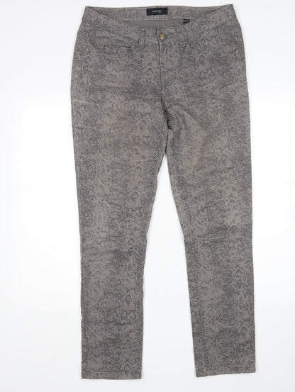 Womens UK Size 12 Tchibo Regular Fit Straight Grey Jeans
