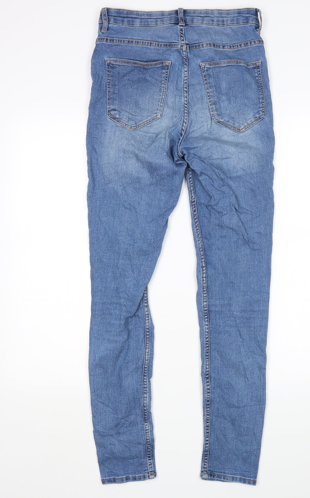 Womens UK Size 10 H&M Regular Fit Skinny Blue Jeans
