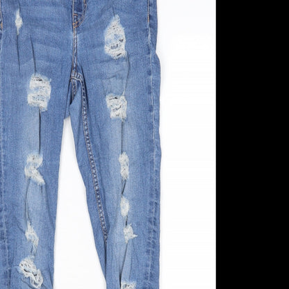 Womens UK Size 10 H&M Regular Fit Skinny Blue Jeans