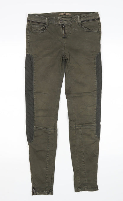 Pull&Bear Womens Green   Skinny Jeans Size 6 L28 in