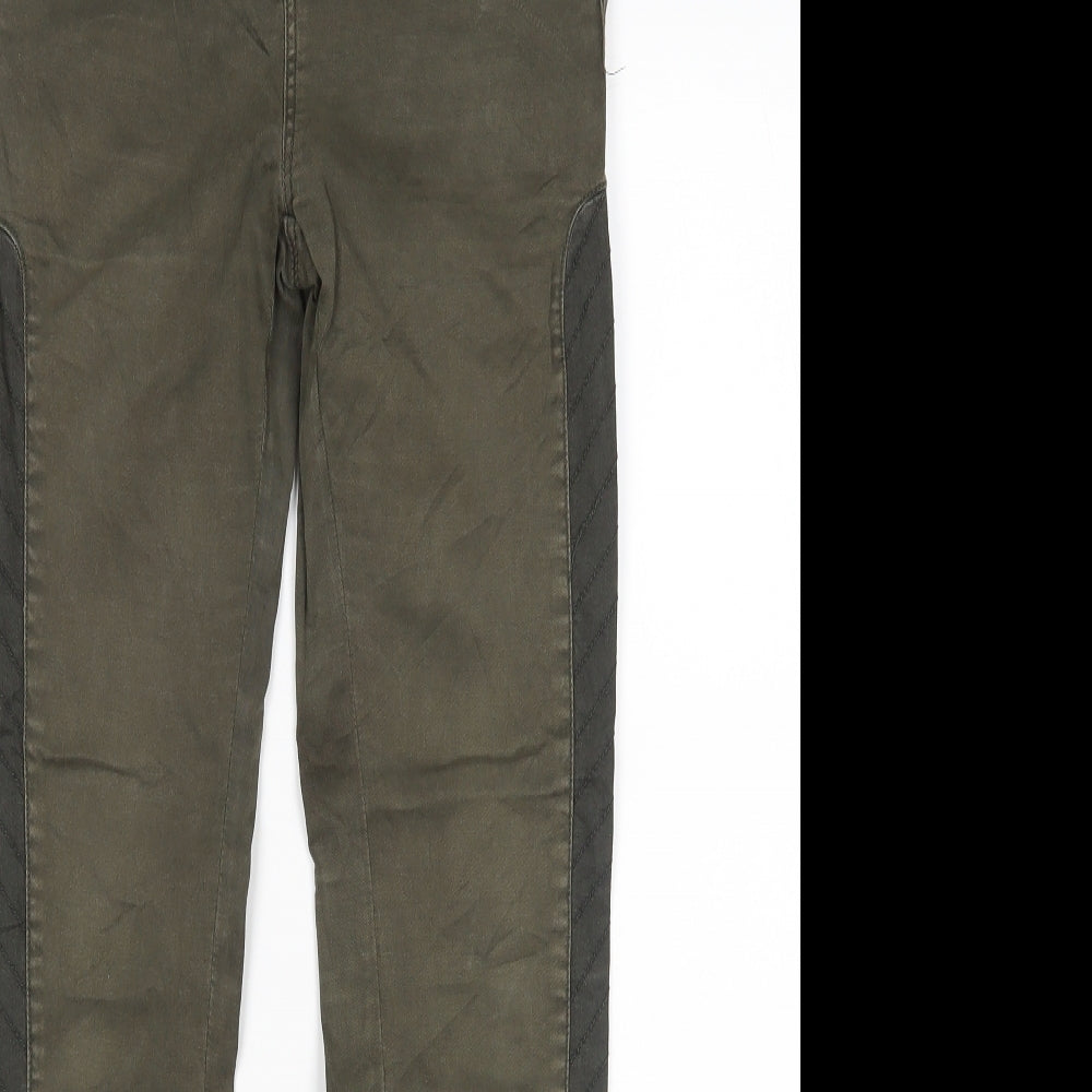 Pull&Bear Womens Green   Skinny Jeans Size 6 L28 in