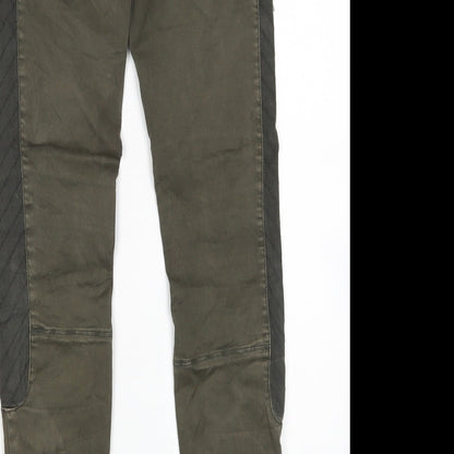 Pull&Bear Womens Green   Skinny Jeans Size 6 L28 in