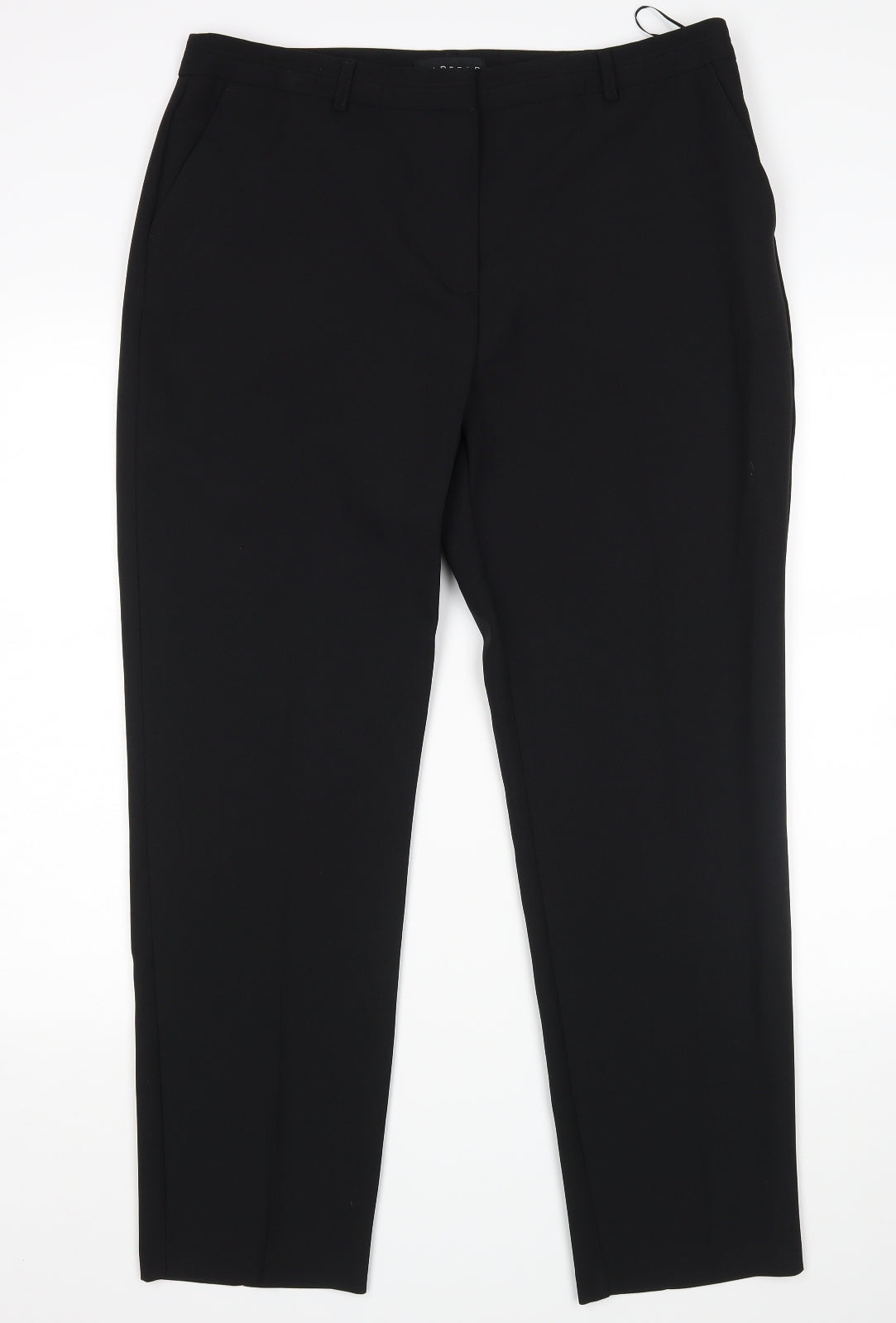 Womens UK Size 16 Preworn Regular Fit  Black Trousers