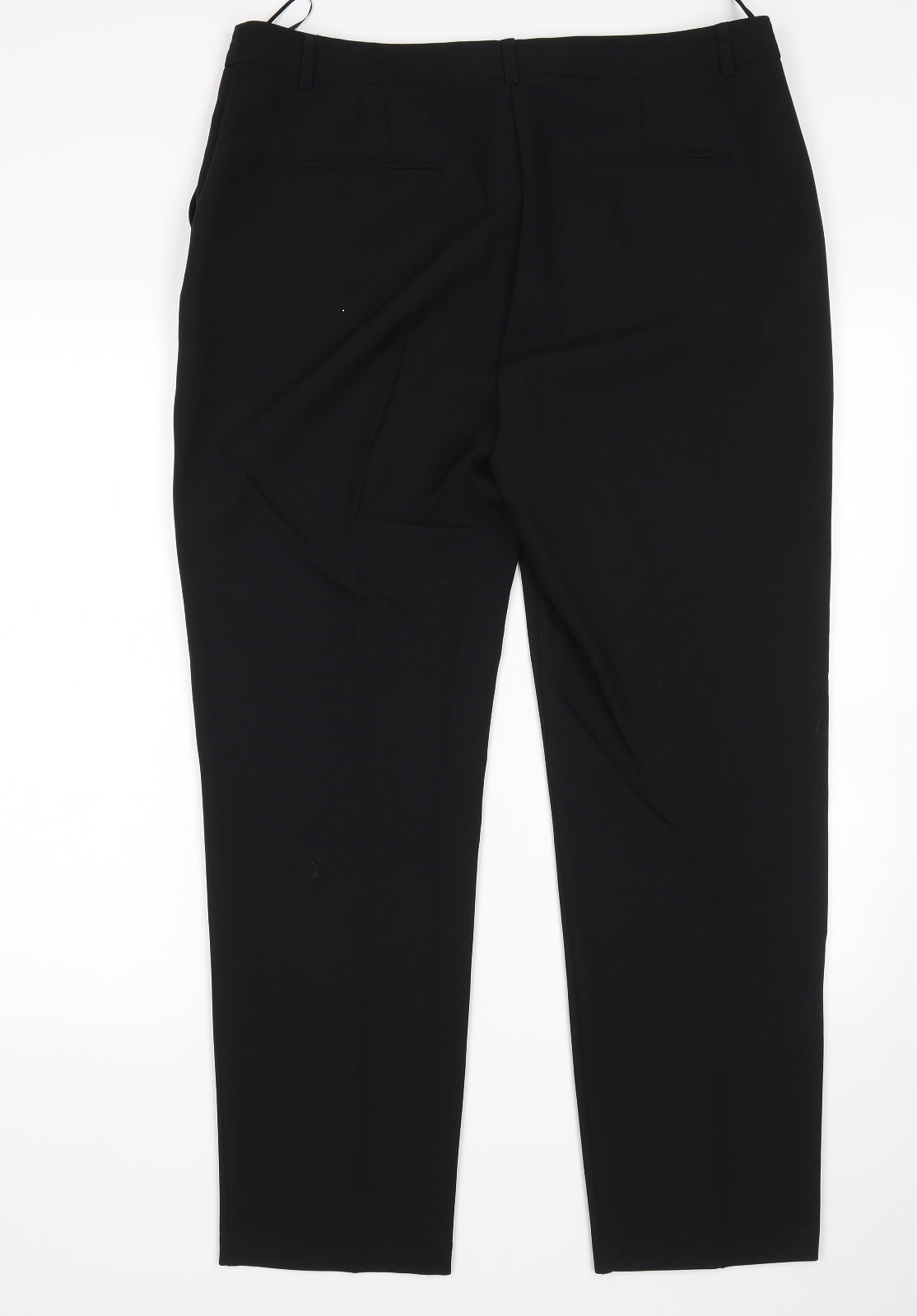 Womens UK Size 16 Preworn Regular Fit  Black Trousers