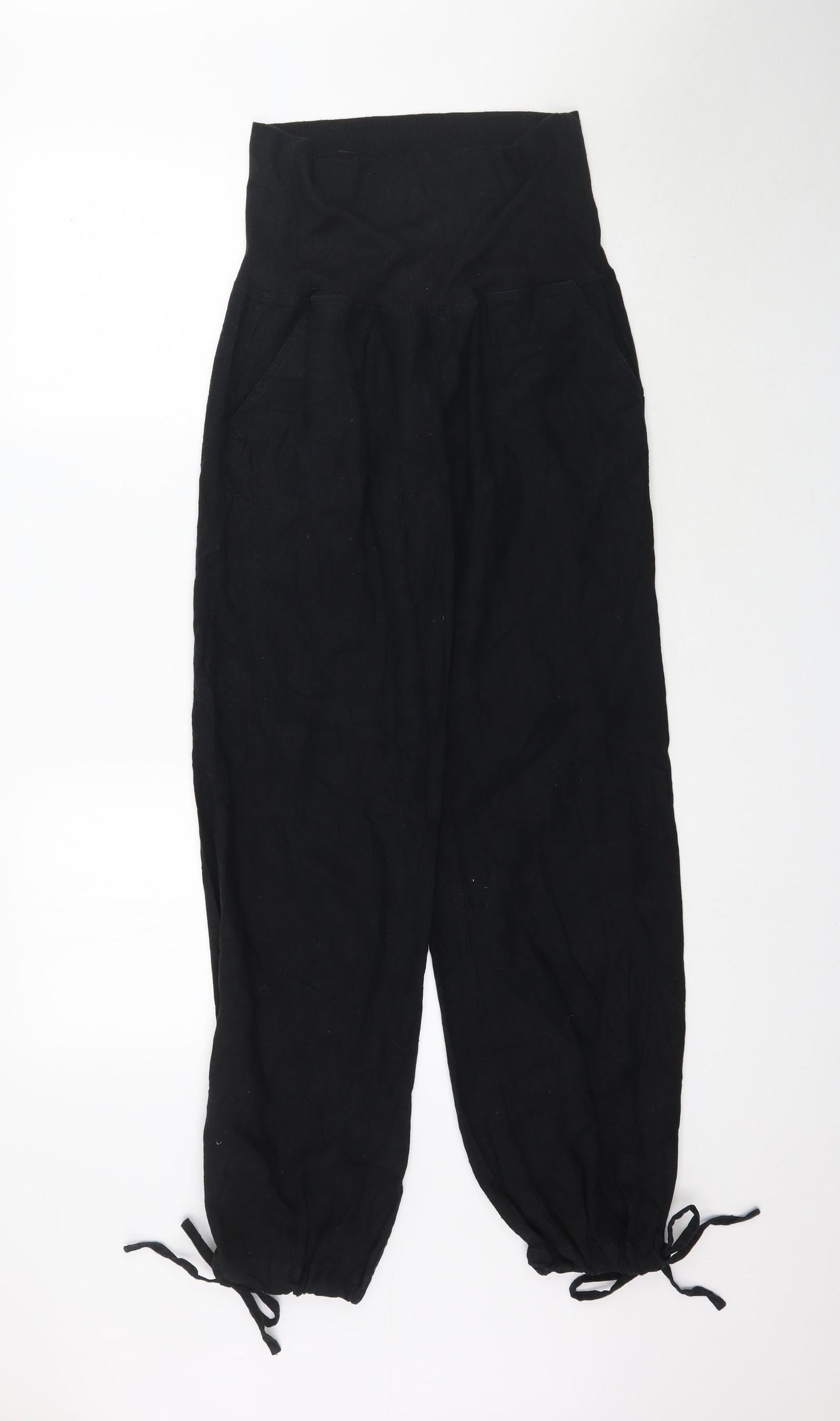 Womens UK Size S Terranova Regular Fit  Black Trousers