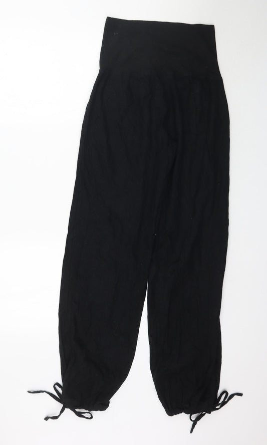 Womens UK Size S Terranova Regular Fit  Black Trousers
