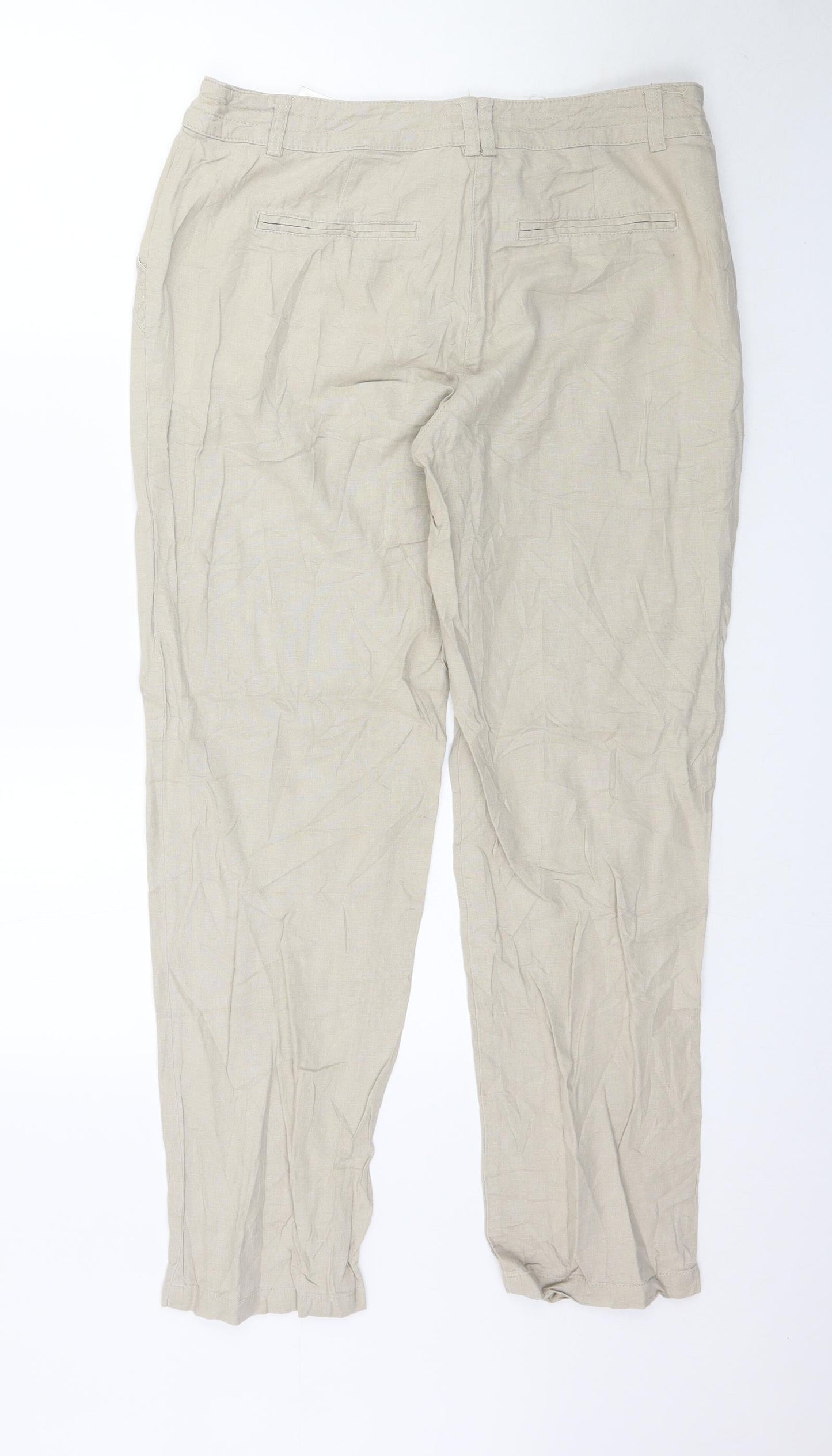 Womens UK Size 14 Canda Regular Fit  Beige Trousers