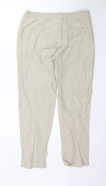 Womens UK Size 14 Canda Regular Fit  Beige Trousers