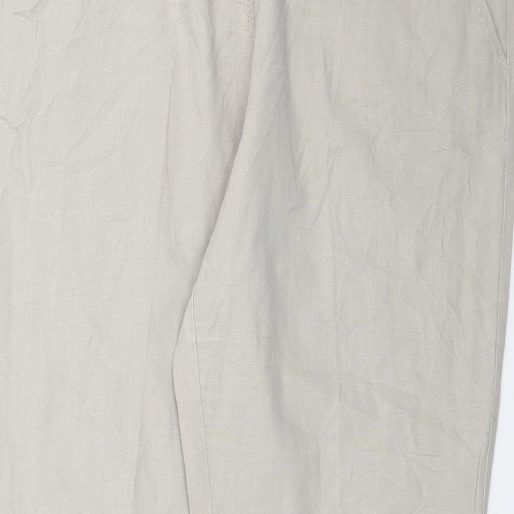 Womens UK Size L Preworn Regular Fit  Grey Trousers