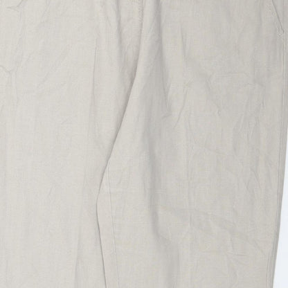 Womens UK Size L Preworn Regular Fit  Grey Trousers