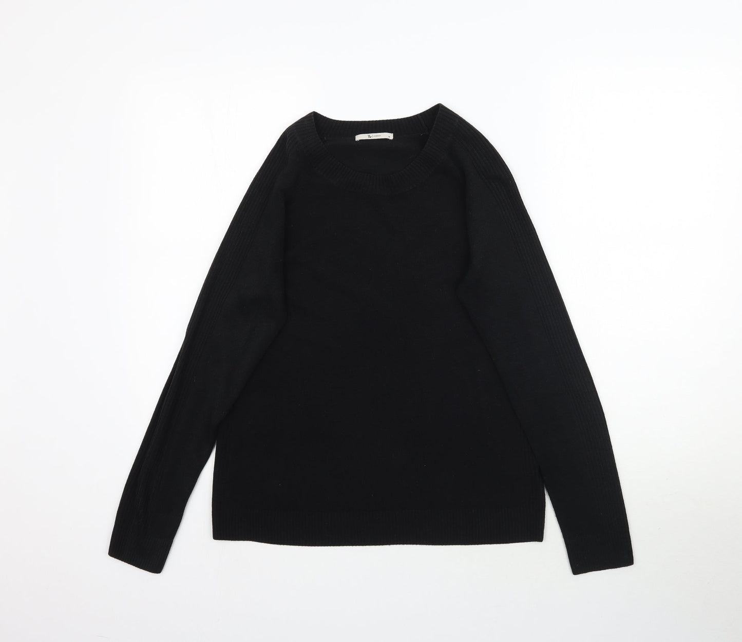 TU Womens Black  Knit Pullover Jumper Size 10