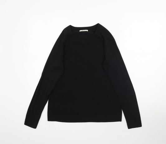 TU Womens Black  Knit Pullover Jumper Size 10