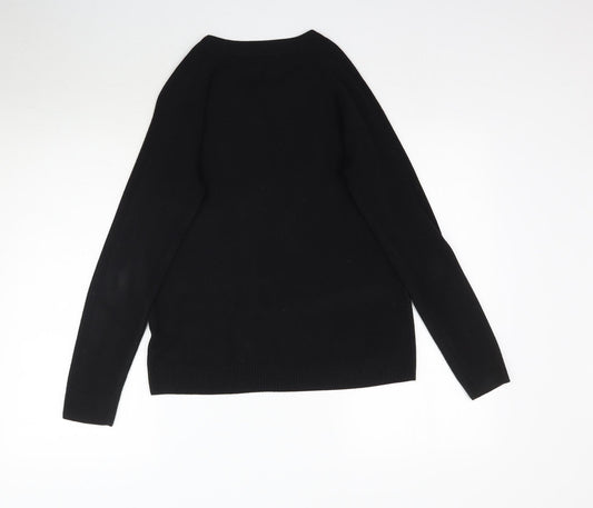 TU Womens Black  Knit Pullover Jumper Size 10