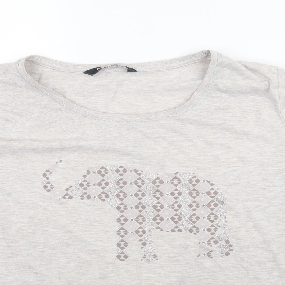 Bonmarché Womens Grey   Basic T-Shirt Size 2  - Elephant