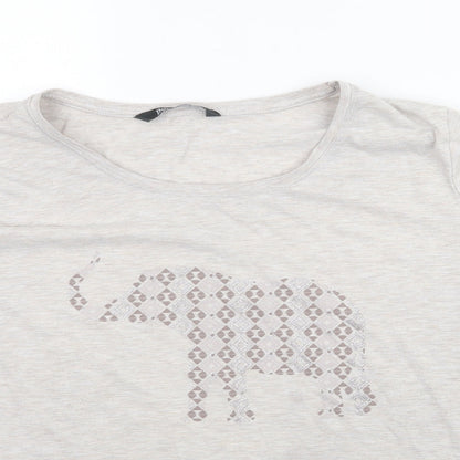 Bonmarché Womens Grey   Basic T-Shirt Size 2  - Elephant