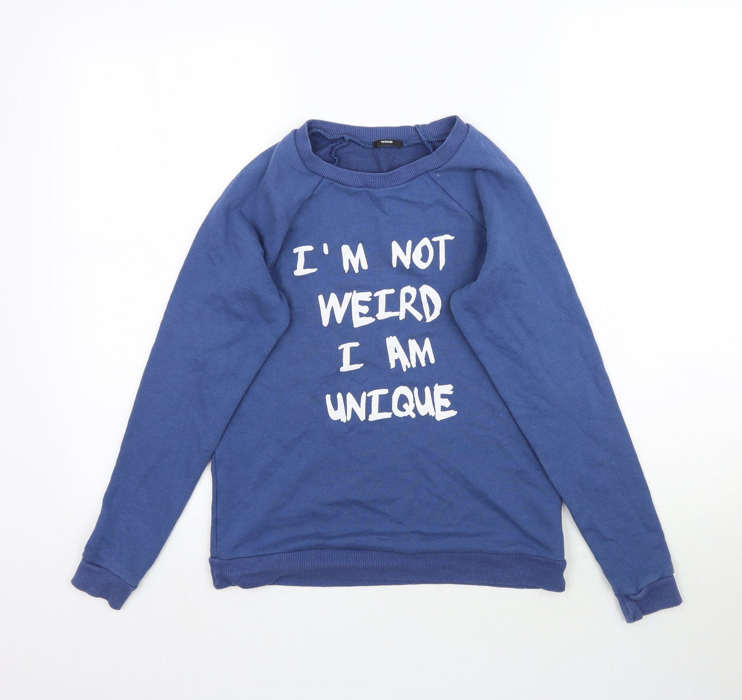 Tezenis Womens Blue   Pullover Sweatshirt Size S  - I'm not weird I am unique