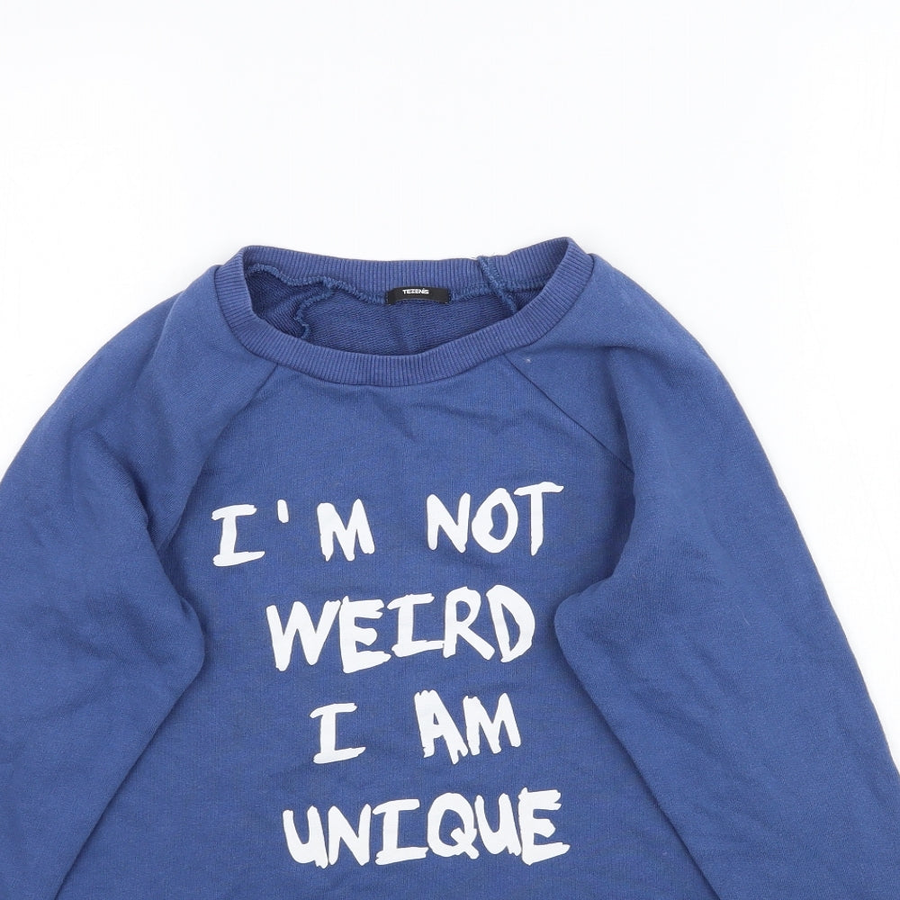 Tezenis Womens Blue   Pullover Sweatshirt Size S  - I'm not weird I am unique