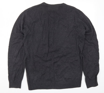 Premier Mens Grey  Knit Pullover Jumper Size M  - W