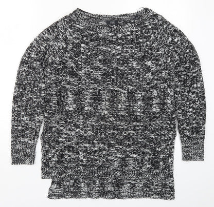 F&F Womens Black  Knit Pullover Jumper Size 10  - Black and White