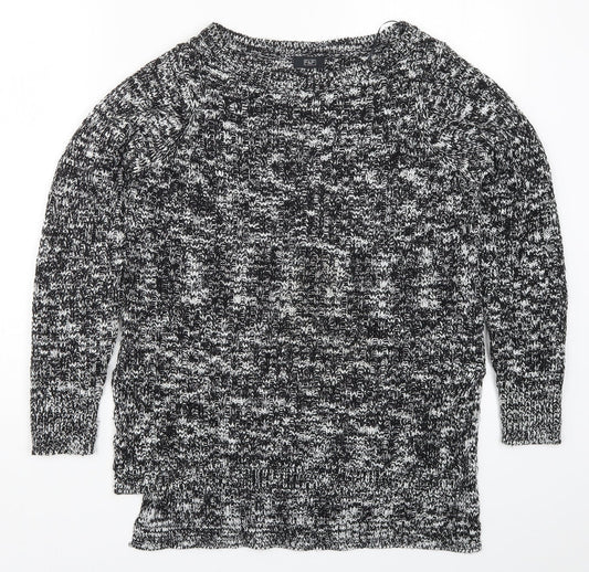 F&F Womens Black  Knit Pullover Jumper Size 10  - Black and White