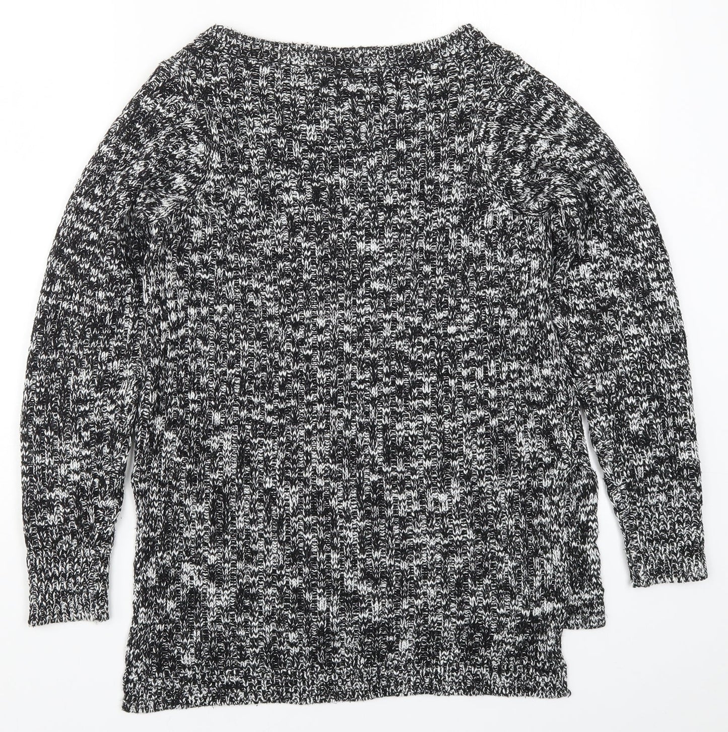 F&F Womens Black  Knit Pullover Jumper Size 10  - Black and White