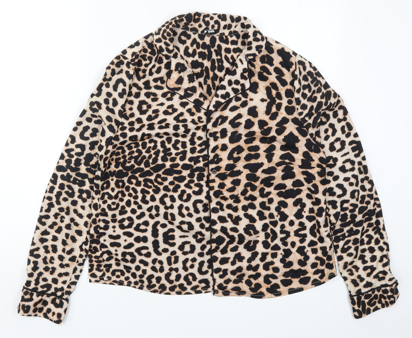 Influence Womens Brown Animal Print  Top Pyjama Top Size 14