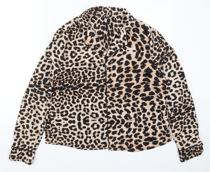 Influence Womens Brown Animal Print  Top Pyjama Top Size 14