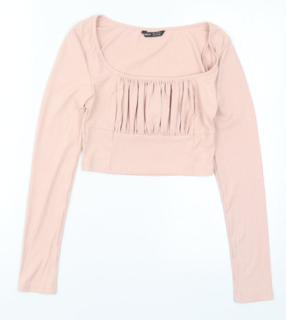 SheIn Womens Pink   Cropped T-Shirt Size S