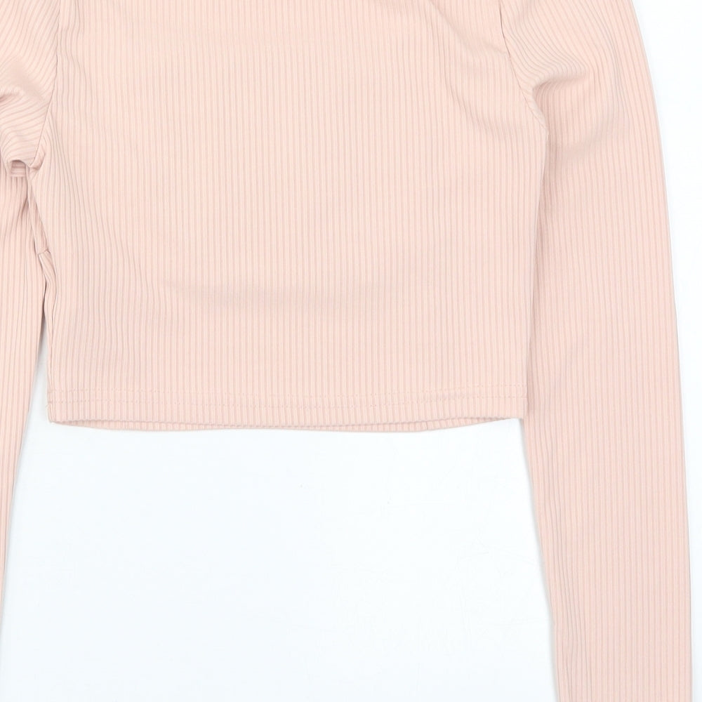 SheIn Womens Pink   Cropped T-Shirt Size S