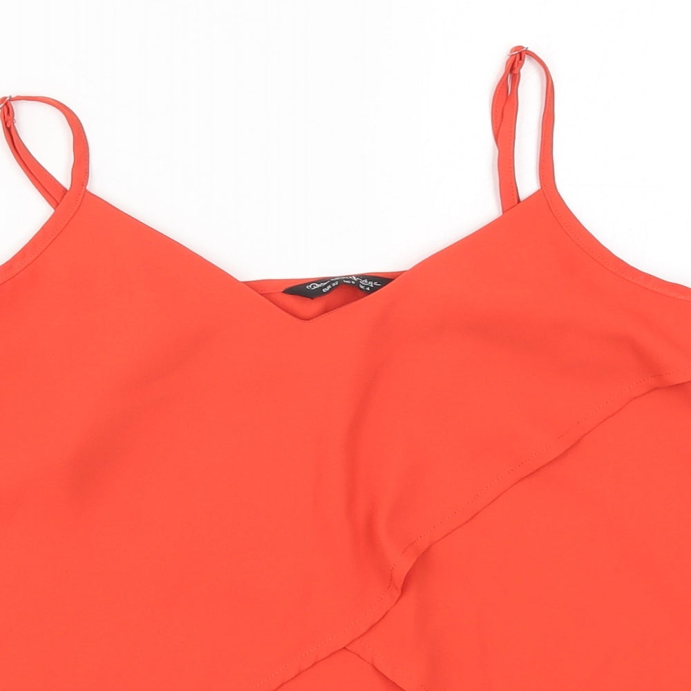 Miss Selfridge Womens Red   Basic Tank Size 4