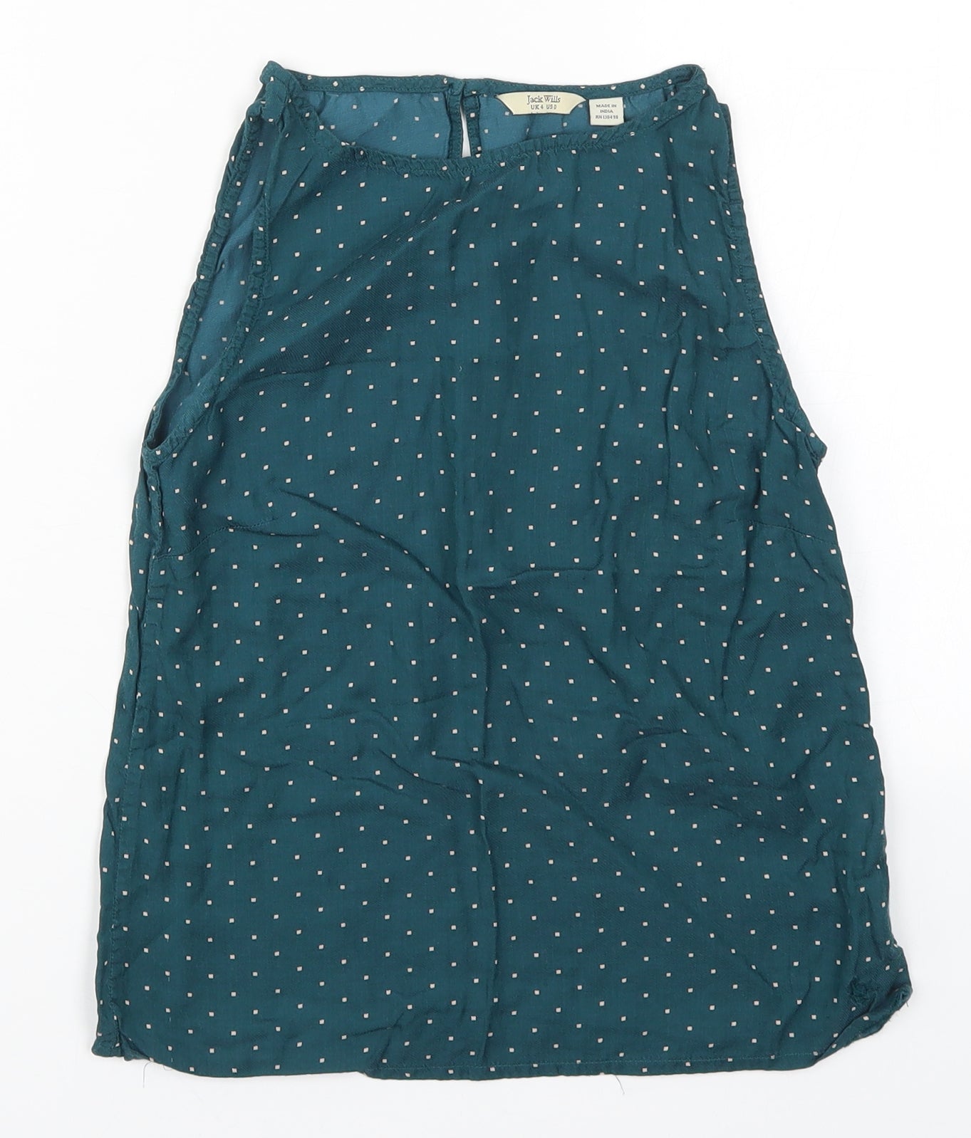 Womens UK Size 4 Jack Wills Blue Basic Tank