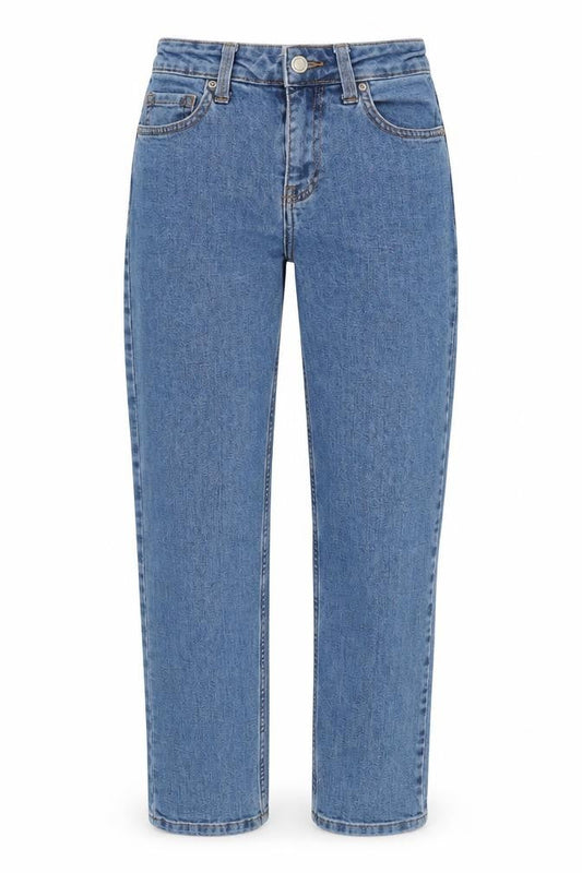 Womens UK Size 4 Bershka Regular Fit Straight Blue Jeans