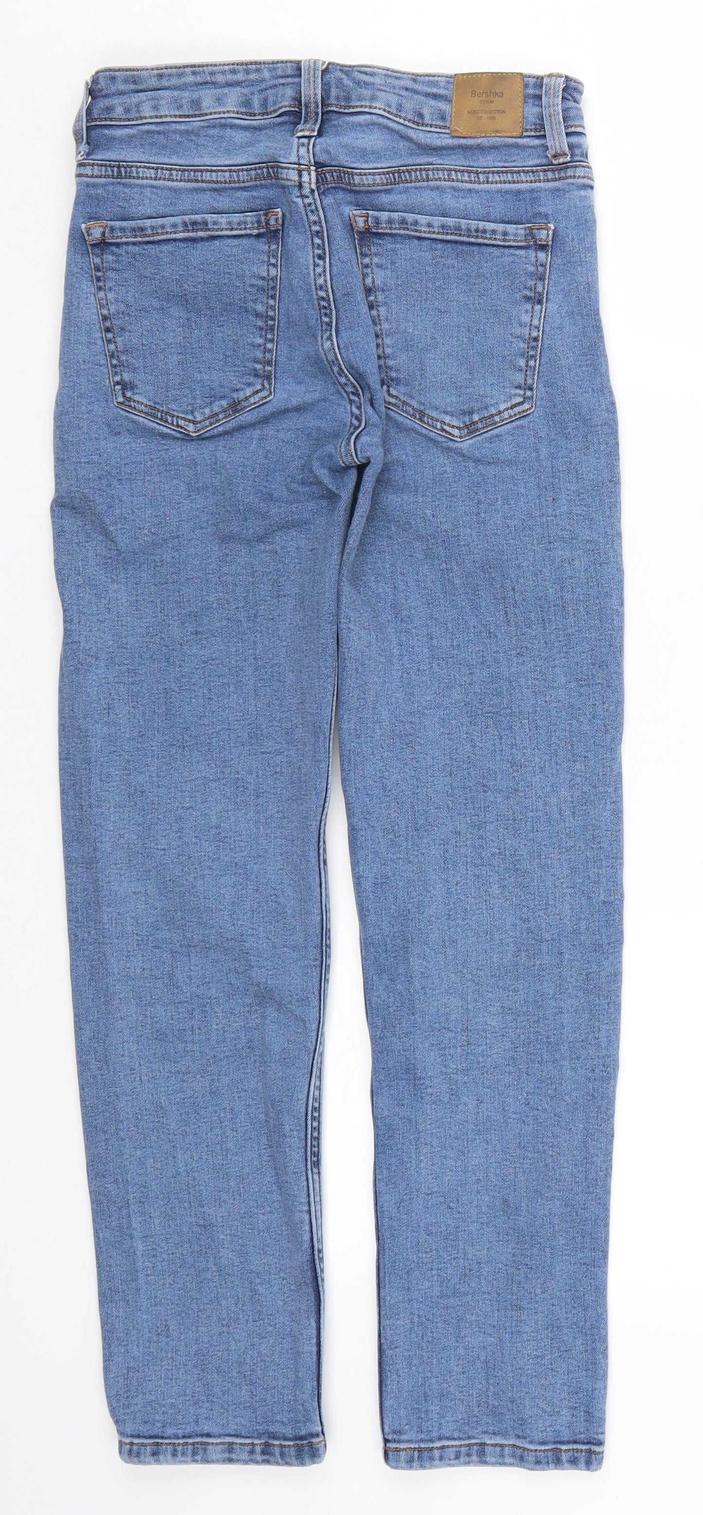 Bershka Womens Blue  Denim Straight Jeans Size 4 L24 in