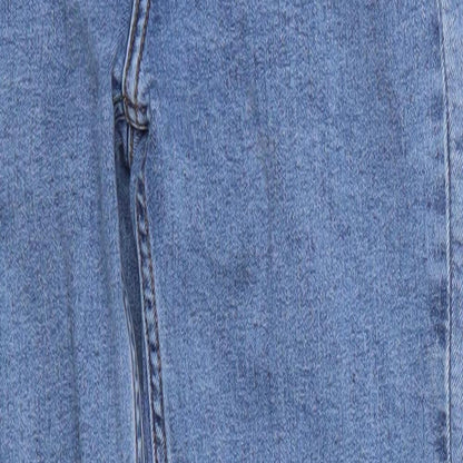 Bershka Womens Blue  Denim Straight Jeans Size 4 L24 in
