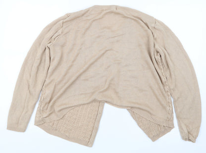 Womens UK Size 10 Afibel Beige Cardigan Jumper