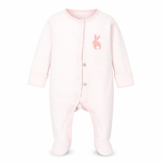 F&F Girls Pink Striped  Babydoll One Piece Size 0-3 Months