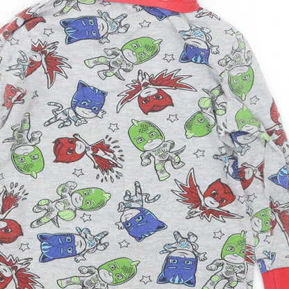 Preworn Boys Grey Geometric   Pyjama Top Size 2-3 Years